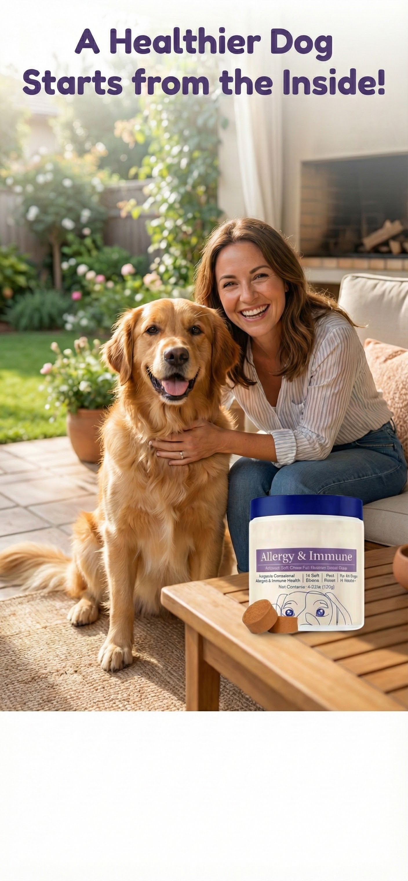 Dog probiotic chewable tablets